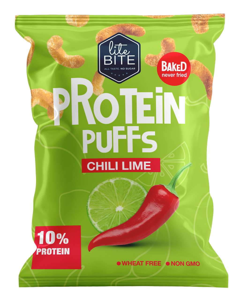 Protein Puffs - Chili Lime بروتين بافس - الشطة بالليمون