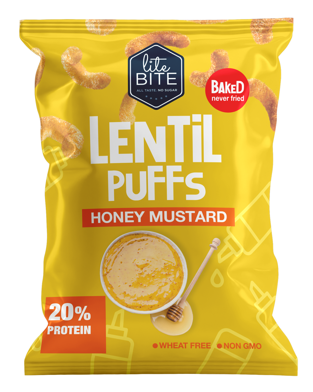 Lentil Puffs - Honey Mustard بافس العدس - المستردة بالعسل