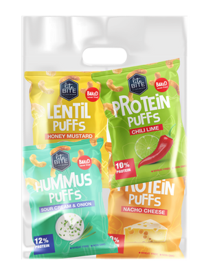 HI PROTEIN PUFFS - VARIETY PACK (ASSORTED FLAVORS)  سناكس غنية بالبروتين - عبوة متنوعة (نكهات مختلفة) x4